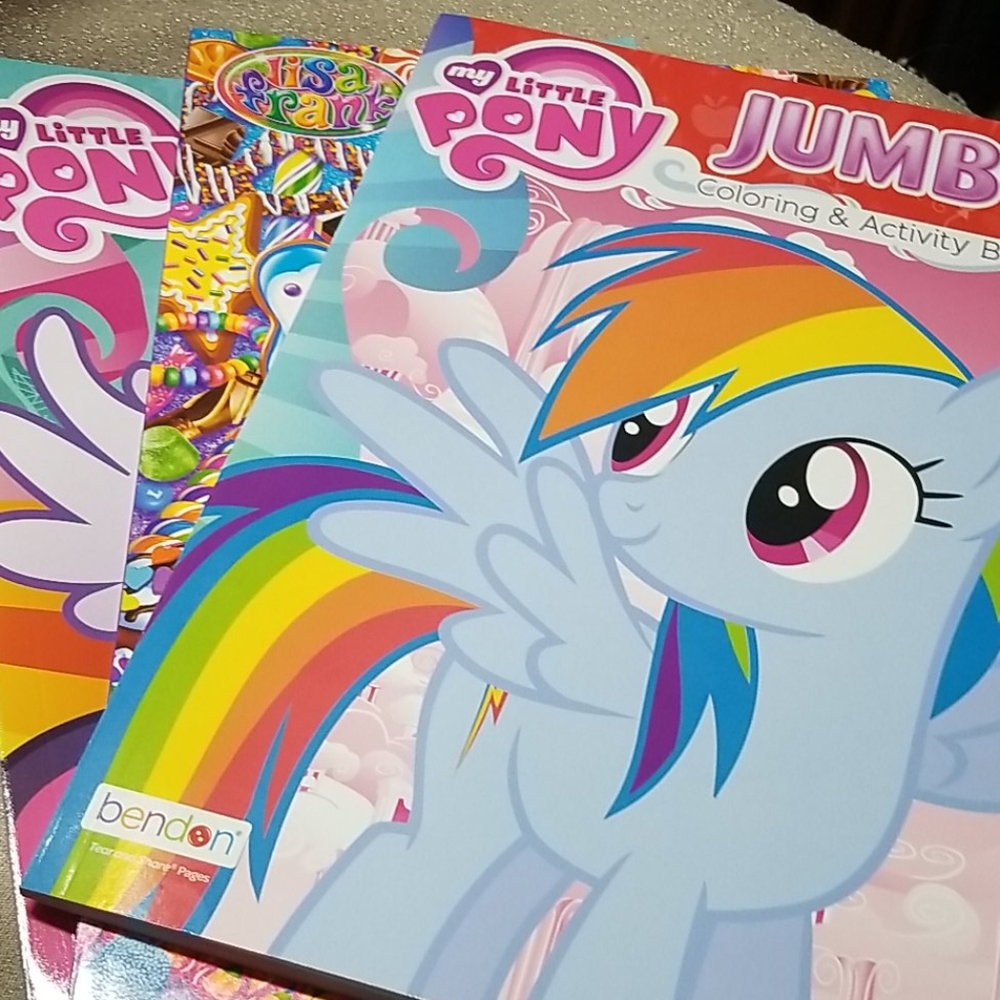 Set 3 Coloring Activity Books Lisa Frank +